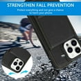 thumbnail image 5 of Phone Case for iPhone 15 Pro Max 6.7 inch Wallet Cover with Screen Protector RFID Slim Credit Card Holder Slot Stand Cell iPhone15promax 5G i Phone15Max Plus iPhone16 ProMax Women Men Black, 5 of 11