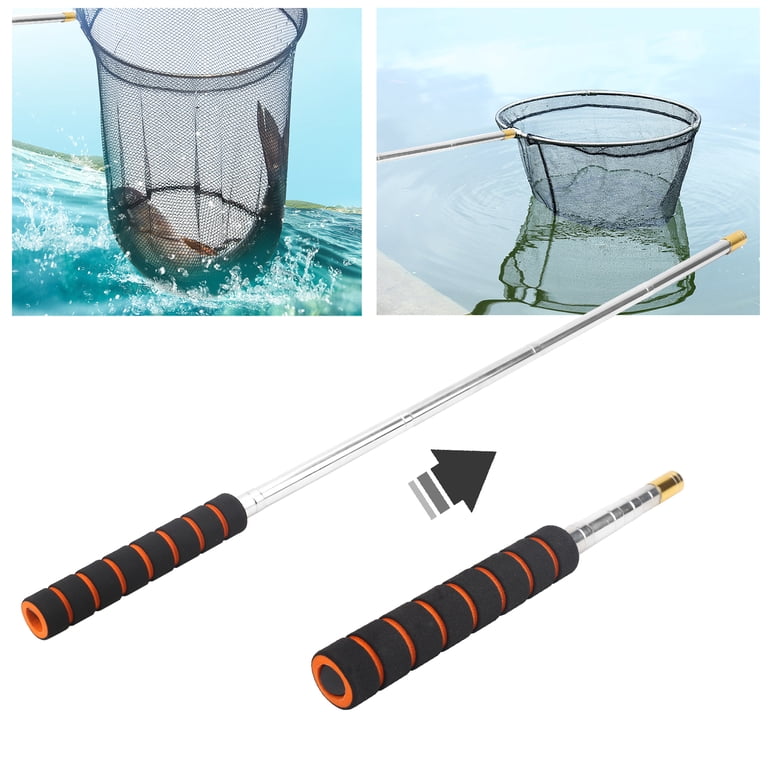 extension handle for fishing net 5 Sections Stainless Steel Landing Telescoping Handle Fishing Net Replacement Handle Fishing Tools and Accessories : Sports & Outdoors For beginning fishermen and advanced anglers alike OTVIAP Fishing Net Pole,Fishing Net