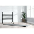thumbnail image 3 of Amba Products 38" Matte Black 10 Cylindrical Brushed Bars Freestanding Towel Warmer, 3 of 3