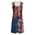 thumbnail image 5 of CFLVAEK American Flag Summer Dress for Women 4th of July Patriotic Dresses Casual Sleeveless V Neck Sundress Summer Vacation Beach Mini Dress S, 5 of 5