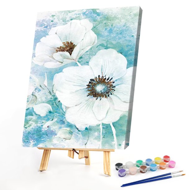 Cuadros Decorativos Kit de pintura por números DIY flor mano aceite arte imagen artesanía hogar pared decoración