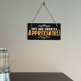thumbnail image 4 of Tips Are Greatly Appreciated 5x10 Hanging Plus Wall or Door Sign | Cafe/Restaurant Décor, 4 of 7