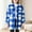 Blue, variant on Girls Cute Fuzzy Fleece Shacket Long Sleeve Plaid Lapel Shirt Jacket Casual Loose Winter Warm Soft Coat with Pockets 4-15 Years