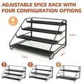 thumbnail image 4 of 4 Tier Spice Rack for Cabinet, Spice Rack Organizer, Depth Adjustable Spice Holder for Countertop, Cupboard, Seasoning Shelf-1 PCS, 4 of 7