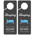 thumbnail image 2 of Sleeping Sign for Door, 2 Pack (Printed on Both Sides), 9.3â€³x3.5â€³ PVC Plastic, Naps Sign, Napping Sign, Do not Ring Bell Sign, Baby Sleeping Sign, Night Shift Sleeping, Do Not Disturb Sign, 2 of 4