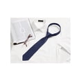thumbnail image 5 of CORBATA DE HOMBRE DE PATRÓN A CUADROS SÓLIDO INSPIRAR CHIC PARA EL DÍA DEL PADRE, CORBATAS FORMAL DE NEGOCIO, TAMAÑO ÚNICO, AZUL MARINO, 5 of 5