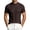 Coffee(Mens Tops), variant on Men's Short Sleeve Tops Mock Neck Knit Tee Loose Fit Modern Casual T Shirts