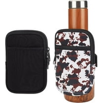 2Pcs 2 Style Water Bottle Pouch Water Bottle Carrier 40oz with Iron Zipper Tumbler Pouch with Pocket Gym Tumbler Pocket Cup Accessories for Cards Keys Wallet Earphone Outdoors Sports for diy