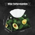 thumbnail image 6 of Lsque Fresh Avocados Printed Long Tissue Box Cover Holder, Facial Paper Organizer Dispenser,Triangle with Bottom Belt, PVC Leather Decorative Organizer, 6 of 9