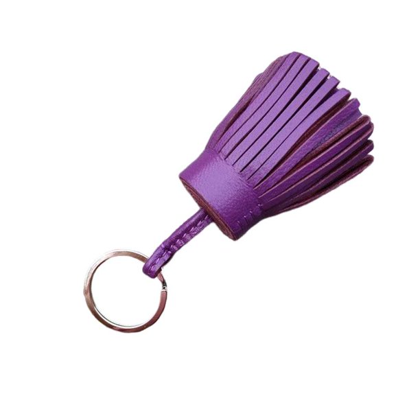 Llavero decorativo Minnieouse de cuero borla hecho a mano Violeta AP014033-11