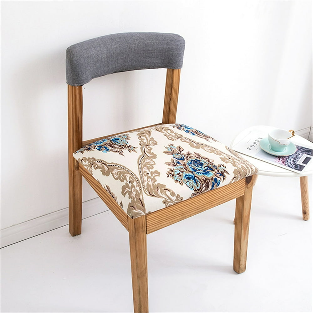 Stretch Printed Dining Chair Seat Covers, Removable Washable Anti-Dust