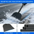 thumbnail image 2 of IHOMEPARK Ice Snow Scraper - Multifunctional Garden Flat Shovel Floor Scraper with Metal Sharp Blade for Lawn Edging, Heavy Duty Weed Scraper Tool, 80", Black, 2 of 8