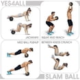 thumbnail image 4 of Yes4All Slam Ball, PVC Sand Filled Medicine Ball, 10-40lbs Weight Ball - Tread Black 25LBS, 4 of 7