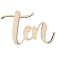 thumbnail image 1 of Krafty Supply Wood Number Word Ten, 16" Wide, 1/4" Birch, Wood Numbers, 1 of 4