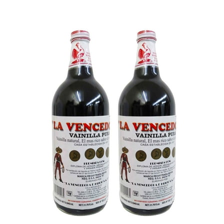 La Vencedora Pure Mexican Vanilla Extract 31oz Each 2 Glass Bottles Product From Mexico - PACK OF 2