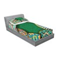 thumbnail image 2 of Ambesonne Retro Fitted Sheet & Pillow Sham Set, Oriental Hippie Motif, Twin, Multicolor, 2 of 2