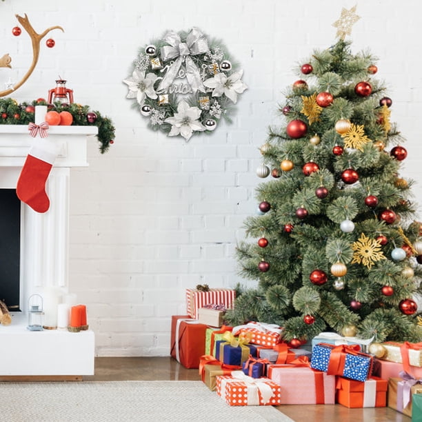 Navidad flor enredadera de rattn, enredadera de frutas rojas, decoracin de puerta de invierno, enredadera de estacin fra, esttica de interiores, estilo de madera, para hogar, para dormitorio