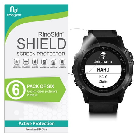 (6-Pack) RinoGear Screen Protector for Garmin Tactix Bravo Case Friendly Accessories Flexible Full Coverage Clear TPU Film