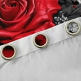 thumbnail image 4 of Castle Fairy Flower Red Rose Blackout Curtains Set of 2 (52x84 Each) for Female Men Adults,Chic Floral Blossoms Window Curtains,Abstract Leopard Print Curtains and Drapes,Breathable Home Decor, 4 of 6