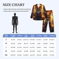 thumbnail image 3 of KLL Sunset Maple Tree Fox Sleepwear Mens Flannel Pajamas,Long Cotton Pj Set, 3 of 7