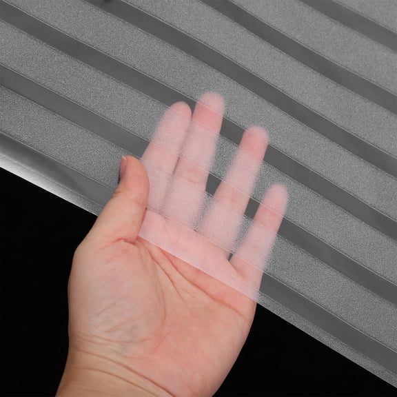 BESTYASH Frosted Striped Static Removable PVC Privacy Window Film 2m