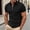 Black, variant on Short Sleeve Polo Shirts for Men Summer Casual Quarter Zipper Collared Textured Plain Tshirts Work Shirts Golf Shirt