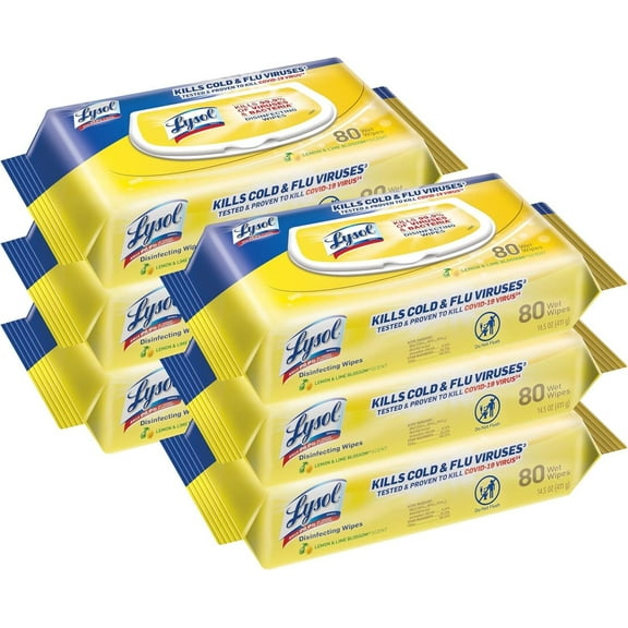 LZQP Disinfecting Handi-Pack Wipes, Lemon and Lime Blossom, 480 Count