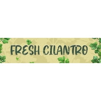 Fresh Cilantro Metal Tin Sign Vintage Farmhouse Art for Coffee Bar, Bathroom, Man Cave - Funny Wall Decor Accessories for Home, Cool Room, Road Street Garage - 4x16 in