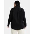 thumbnail image 4 of Time and Tru Women's Double Cloth Cotton Shirt with Long Sleeves, Sizes XS-XXXL, 4 of 5