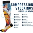 thumbnail image 4 of FREEAMG Baseball Compression Socks Women Men Knee High Stockings for Sports,Running,Travel 1Pair, 4 of 7