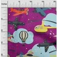 thumbnail image 2 of oneOone Cotton Cambric Purple Fabric Airplane Nursery Kids Sewing Material Print Fabric By The Yard 56 Inch Wide, 2 of 6