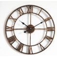 thumbnail image 2 of 3D 16''/20'' Circular Retro Roman Wrought Hollow Iron Vintage Clocks Mute Home Decor Retro Gold, 2 of 2
