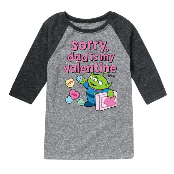 Toy Story - Sorry Dad My Valentine - Toddler And Youth Raglan Graphic T-Shirt