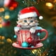 thumbnail image 4 of 1 Adorno Navideño para Árbol de Navidad 2024, Acrílico, para Colgar En El Árbol, Fiestas, Coches, Decoración Del Hogar., 4 of 7