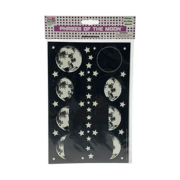 Glow-in-the-Dark Phases of the Moon Adhesives