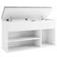 thumbnail image 5 of Yeshouse Banco zapatero con cojín, banco de entrada de 3 niveles con asiento acolchado y tapa abatible, organizador de zapatos de 99 cm para entrada, pasillo, sala de estar y dormitorio, 5 of 9