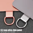 thumbnail image 4 of 0.3mm Ultra-thin Phone Straps Tether Patch Metal Cellphone Lanyard Replacement Tether Tab Stainless Steel Cards Without Adhesive Black B 2PCS, 4 of 6