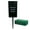 Square, variant on Metal Grave Memorial Vase Flower Holder in Ground Cemetery Vase Grave Decorations with Spikes and Floral Foam (Round)
