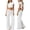 White, variant on HOWPAY Wide Leg Yoga Pants for Women Fold over Loose Fit Stretch Lounge Pants with Ruched Waist Comfy Solid Color Casual Palazzo Pants Orange L