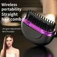thumbnail image 2 of Wireless Rechargeable Travel-Friendly Portable Ionic Hair and Beard Straightener Brush,Mini Hair Styler, 2 of 4