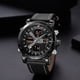 thumbnail image 3 of NAVIFORCE Reloj deportivo masculino resistente al agua electrónico de cuarzo con banda de cuero 3ATM (negro gris), 3 of 4