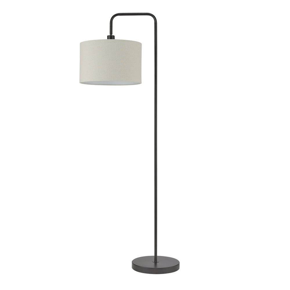Globe Electric Barden 58" Dark Bronze Floor Lamp with Beige Fabric