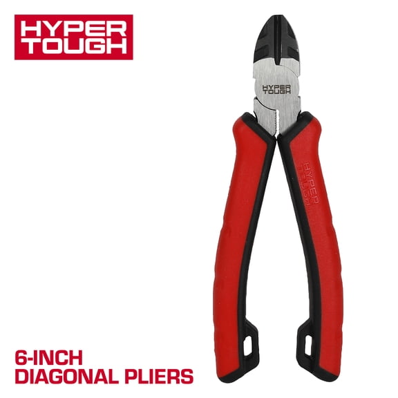 Hyper Tough 6-inch Diagonal Pliers with Dual Material Comfort Grips