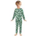 thumbnail image 6 of FORMRS Long Sleeve Top and Pants Pajama Set for Niños 2-Piece Sleepwear, Sizes 18M-8Y, Small White Flowers, 6 of 6