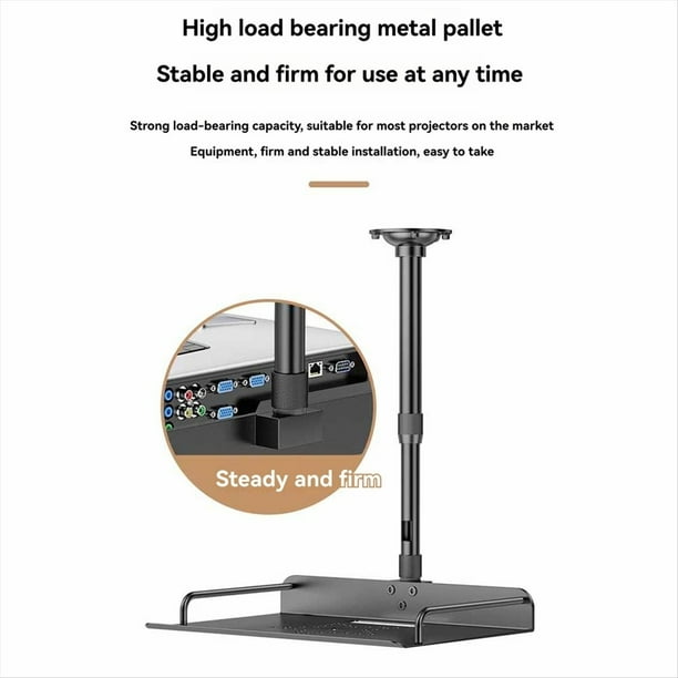 Soporte de Pared para Bandeja de Techo para Proyector, Ideal para Cámaras y Proyectores, Ideal para Videoconferencias y Oficina en Casa C