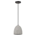 thumbnail image 3 of Worldwide Lighting E80017-001 8.63 x 7.25 x 7.25 in. Remington 1-Light Concrete Grey Shade Pendant, Black, 3 of 5