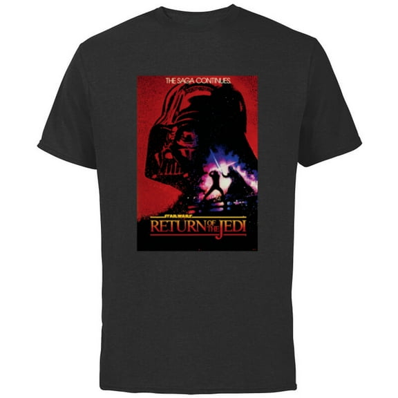 Star Wars Return of the Jedi Red Darth Vader Vintage Poster - Short Sleeve Cotton T-Shirt for Adults - Customized-Black