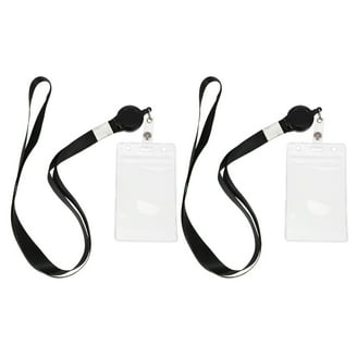 Dpy-001Vh Work Card Holder Id Holder Lanyard Navy Blue Horizontal