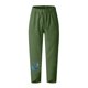 thumbnail image 3 of Moda Mujer Verano Casual Suelto Algodón Y Lino Bolsillo Impresión Pantalones Pantalones Odeerbi ODB-6, 3 of 4
