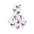 thumbnail image 1 of Robe Fille Drapeau National 4 Juillet Ourlet en Pointe Nœud Papillon 10 Ans, 1 of 7